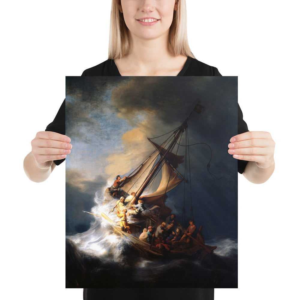 Rembrandt Van Rijn Christ In The Storm On The Sea Of Galilee Print Poster