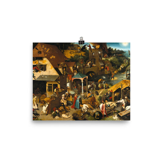 Pieter Bruegel The Elder Dutch Proverbs Print Poster