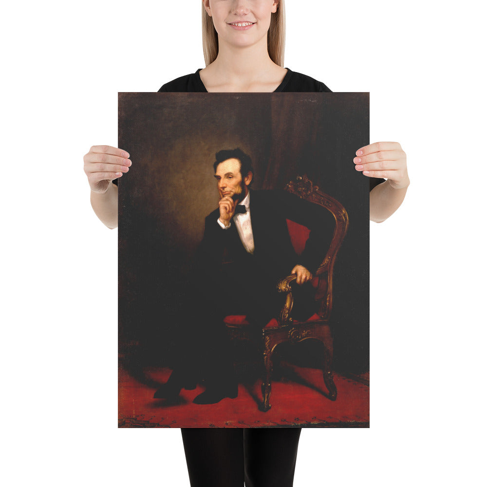 Portrait Of Abraham Abe Lincoln By George Healy Print Poster