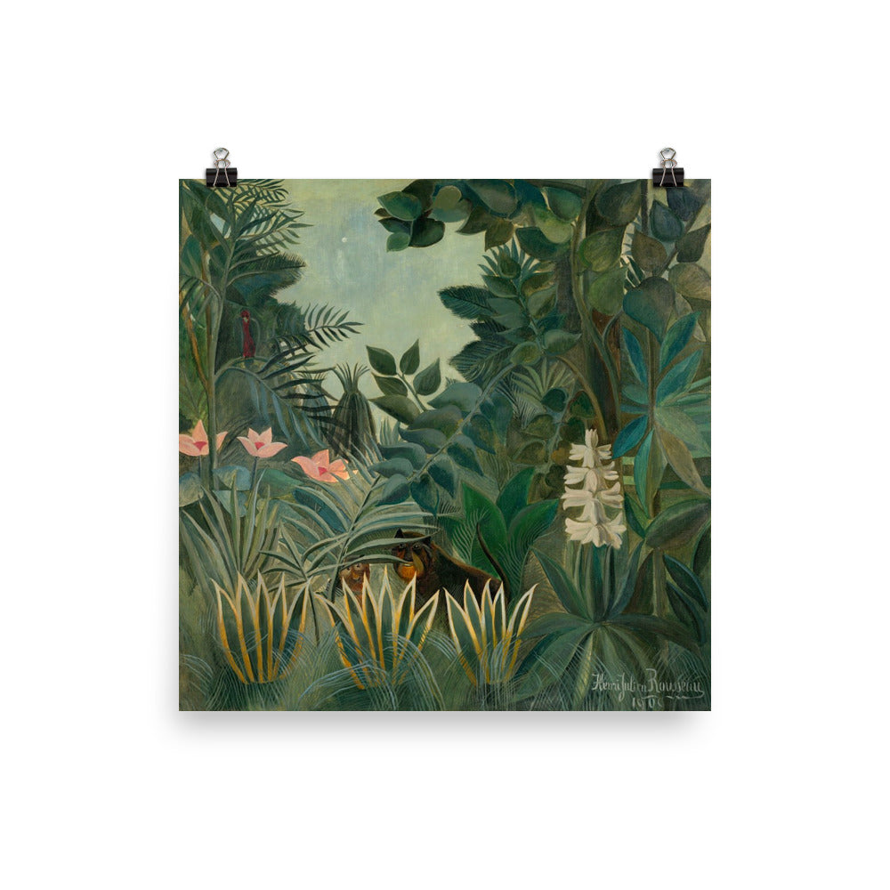 The Equatorial Jungle (1909) By Henri Rousseau Print Poster