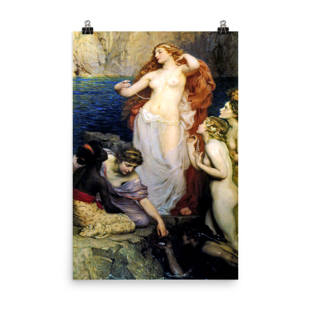 Herbert James Draper - The Pearls of Aphrodite Print Poster