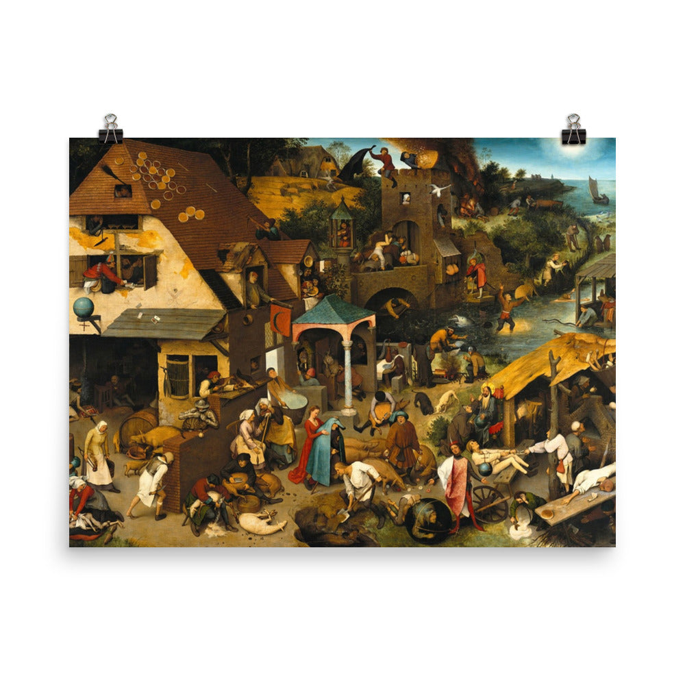 Pieter Bruegel The Elder Dutch Proverbs Print Poster