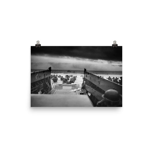 D-Day WWII Omaha Beach Print Poster