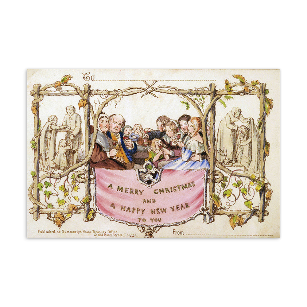 The First Christmas Card 1843 Postcard